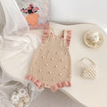 2026 Summer New Baby Girl Sleeveless Strap Bodysuit Solid Infant Girl Casual Knitted Jumpsuit Cotton Toddler Overalls 0-24m