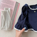 2026 Summer New Girls Sleeveless Shirts Solid Cute Baby Girl Sweet Lace Blouse Toddler Cute Thin Cotton Tops Kids Clothes
