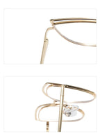 2023 Luxury Metal Women Cat Eye Optical Glasses Frame for Women Clear Fashion Transparent Fashion Computer Hollow Eyeglasses