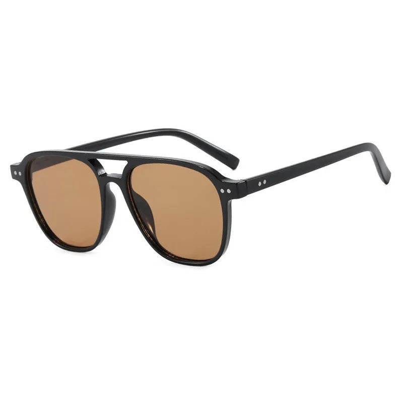 Vintage Big Square Sunglasses Women Men Brand Designer Unisex Sun Glasses Black Frame Shades Male Female Eyewear UV400