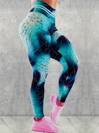 Plus Size 1XL-5XL Women's Fashion Yoga Print Leggings Pants Women All Season Casual High Waist Pants