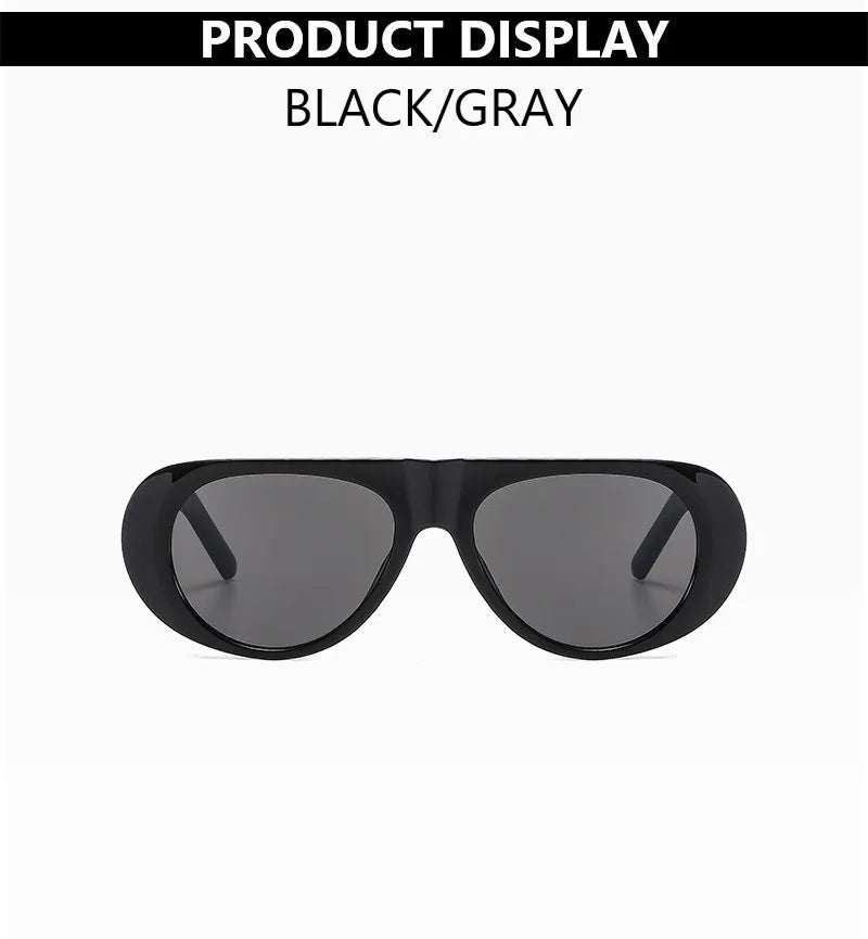 Retro Large Sunglasses for Women Fashionable Wide Legs New Large Frame Sunglasses Gradient Color Personalized Glasses Goggles