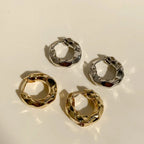 New Hot Sell Trendy Plated Gold Color Circle Earrings for Women Ear Hoop Earring Classic Jewelry