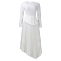 Women's Elegant Slant-Neck High-Waist Mid-Length Fashion Dress Spring 2026 New Style