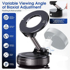 [Upgrade 360° Phone Holder] 360° Adjustable Vacuum Magnetic Mount Car Phone Holder Upgrade Version Compatible with Cars Mirrors