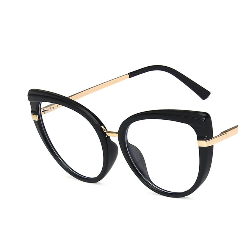 Fashion Anti Blue Light Cat Eye Glasses Frame Blue Light Blocking Eyeglasses Frame for Women Optical Eyewear Cateye Accessories