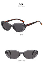 New Retro Oval Cat Eye Sunglasses for Women Men Y2k Trendy Narrow Small Sunnies 90s Brand Designer Sun Glasses UV400