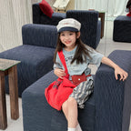 2026 Summer New Children Short Sleeve T Shirts Cotton Boys Letter Print Casual Tee Baby Girls O-neck Loose Tops Kids Clothes