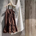 Brown sleeveless beach vacation loose dress For 2-10 Yrs Baby Girls Back To School Clothes 2026 New Summer