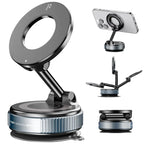 Magnetic Phone Holder 360° Rotatable  Phone Holder |  Foldable Design, Vacuum Suction Cup | Perfect for Car Dashboard
