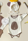 2026 Spring New Baby Long Sleeve Bodysuit + Hat Infant Boy Girl Cute Print Jumpsuit Newborn Toddler Cotton Clothes 0-24M