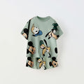 Mickey Mouse Tshirt+Short 2Piece Set Summer Wear Children New Short Sleeve Suit 2026 Summer Kids Cartoon T-shirt Loose Shorts