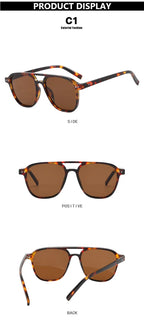 Vintage Big Square Sunglasses Women Men Brand Designer Unisex Sun Glasses Black Frame Shades Male Female Eyewear UV400