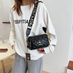 2024 Small Lingge Women's Bag New Trend Ins Small Fragrant Style Shoulder Bag Niche Handbag Three-layer Casual Crossbody Bag