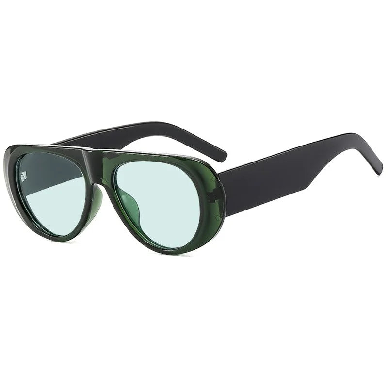 Retro Large Sunglasses for Women Fashionable Wide Legs New Large Frame Sunglasses Gradient Color Personalized Glasses Goggles