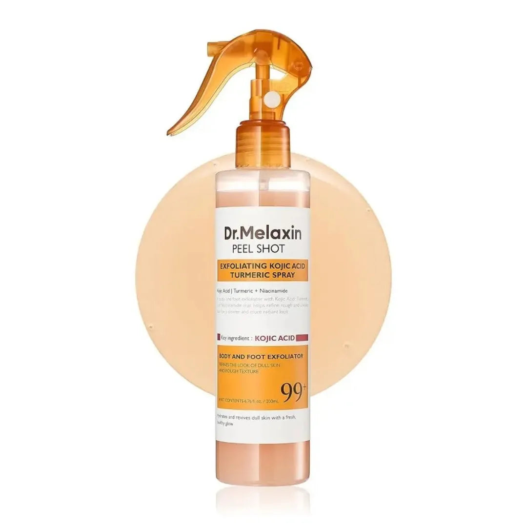 Body Keratin Care  Acid Turmeric Spray with Gentle Body Brightening & Exfoliating Peeling Solution Korean Skincare, 6.76 fl.oz