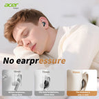 Acer Ohr562 Wireless Bluetooth Headphones, In-Ear Anc Active Noise Reduction, Stereo Sound for Calls, with Charging Case, Mini and Compact Sleep-Aid Headphones Suitable for Sleeping, Compatible with Mobile Phones and Tablets