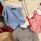 2026 Summer New Children Sleeveless T Shirts Cute Girls Bottoming Shirts Cotton Baby Girl Striped Sling Vest Kids Clothes