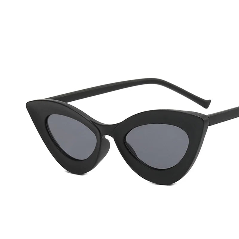 Small Frame Sunglasses Men Women Vintage Cat Eye Sun Glasses Brand Designer Concave Black Cateye Eyewear Shades UV400