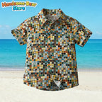 Hawaiian Children's Shirt Plant Flower Pattern Print Kids's Short Sleeved Shirt Holiday Seaside Tops Outdoor Children's Clothing