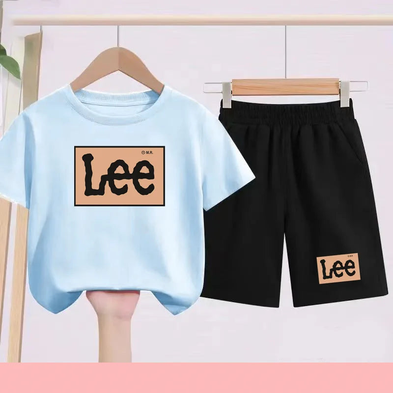 Children's Sets - Daily Wear Boys' and Girls' Sports T-shirts, Casual Short-sleeved Shorts, Two-piece Sets. Cute Gift Clothing