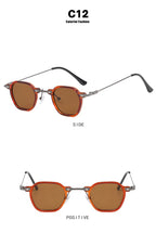 Retro Square Sunglasses Men Small Frame Sun Glasses Women New Fashion Polygonal Metal Eyeglasses Shadow UV400