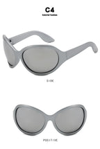 Oversized Y2K Steampunk Sunglasses Women Luxury Brand Designer Oval Sun Glasses Men Cyber Punk Eyewear Shades De Sol Oculos