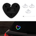 1pc Solar Powered Car Neon Light Striped Heart Lamp Led Ambient Light Wireless Suction Cup USB Rechargeable Led Atmosphere Lamp