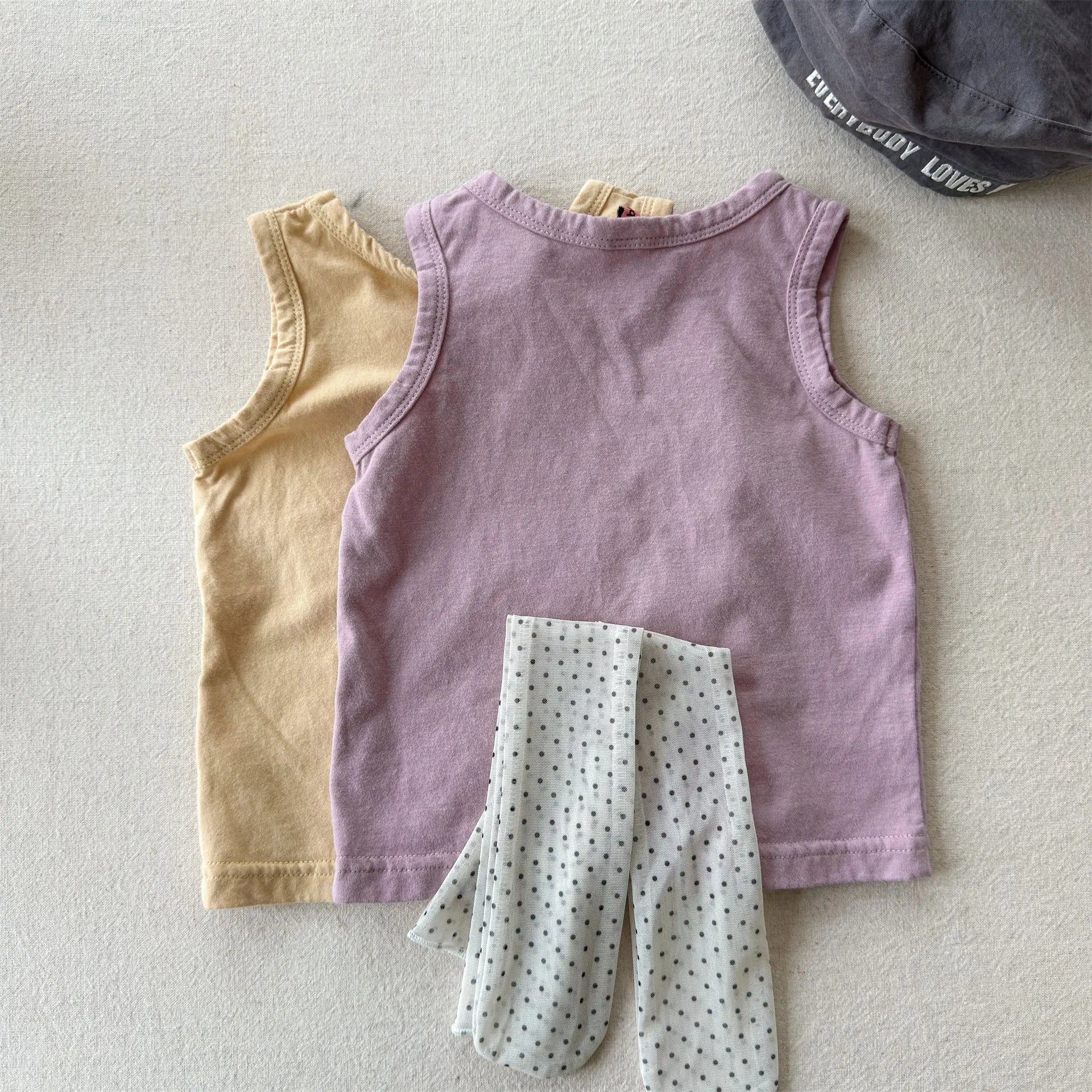 2026 Summer New Children Sleeveless T Shirts Cotton Boys Girls Letter Print Loose Vest Baby Thin Casual Tops Kids Clothes