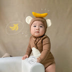2026 Spring New Baby Long Sleeve Bodysuit + Hat Infant Boy Girl Cute Print Jumpsuit Newborn Toddler Cotton Clothes 0-24M