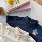 2026 Summer New Children Short Sleeve T Shirts Cotton Boys Casual Polo Shirts Girls Cute Cartoon Lapel Tops Kids Clothes