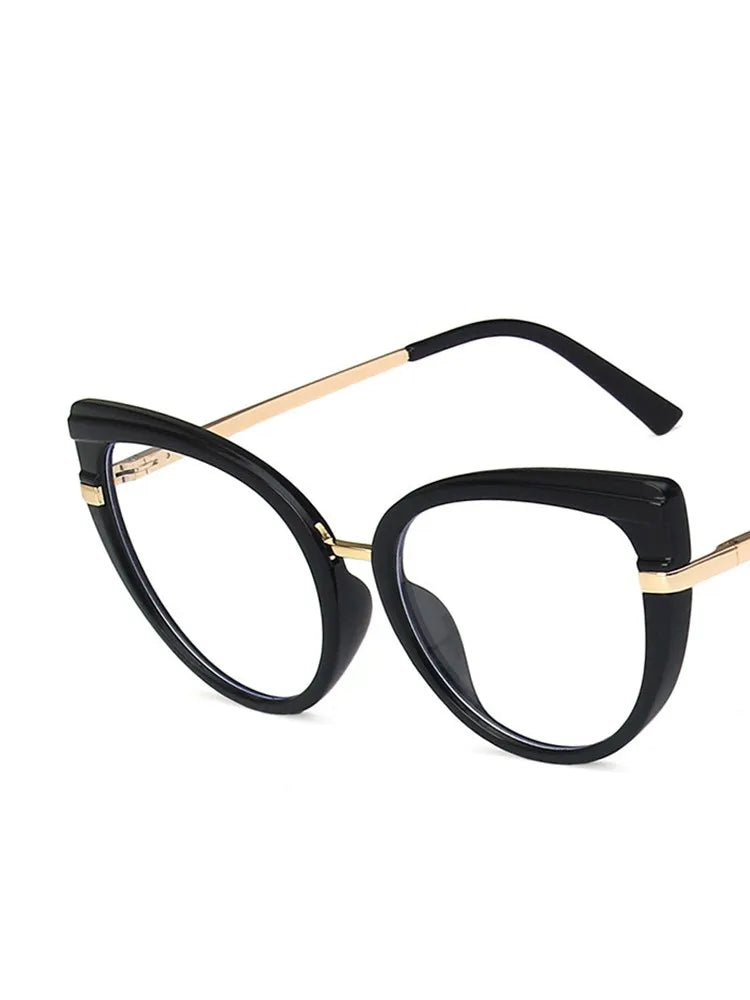 Fashion Anti Blue Light Cat Eye Glasses Frame Blue Light Blocking Eyeglasses Frame for Women Optical Eyewear Cateye Accessories