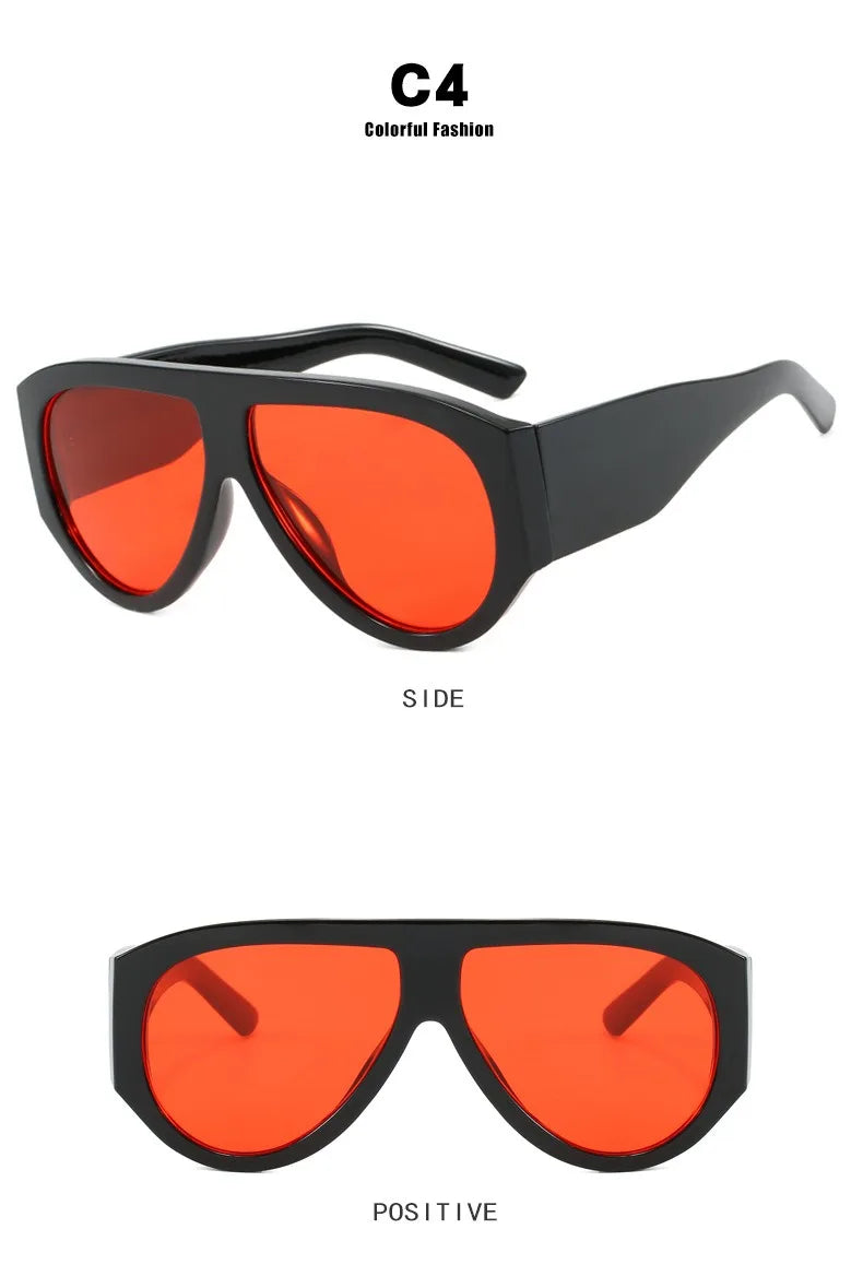 Fashion Oversized Hip Hop Sunglasses Men Women Shades Brand Designer Sun Glasses Trend Male Punk Eyewear Female UV400