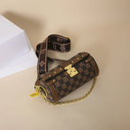 Women's Wide Shoulder Strap Bag Fashion Designers Retro Personality Shoulder Cylinder Crossbody Sling Bags Handbags For Women