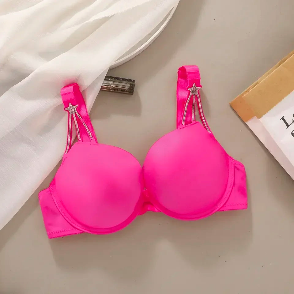 New Arrival Women Push Up Bra Lace Underwear Sexy Lingerie Demi Padded Shelf Bra Sleepwear Pajamas Plus Size