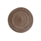 Nordic Style Imitation Cotton Yarn Placemat Round Ramie Woven Coaster Insulation Dish Mat Household Anti-scald Mat