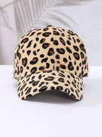 Leopard hat Women's autumn and winter corduroy baseball cap warmth preservation sunscreen hat cap hard top men