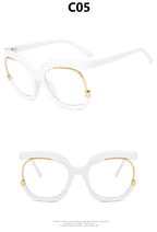 2023 Ins Rainbow Frame Fashion Retro Round Anti Blue Light Women Glasses Vintage Oversized Colourful Frame Clear Eyeglasses