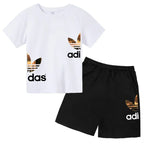 Leisure Letter 2pcs Kids Summer O-neck Short Sleeve T-shirts+Pants Suits 3-13 Years Boys Girls Casual Outfits Children Clothes