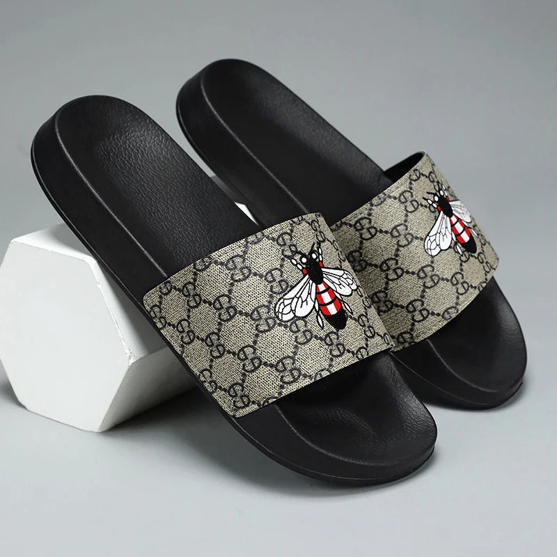 QZHSMY Summer men's shoes sports casual slippers indoor and outdoor EVA shoes men's small butterfly beach outdoor garden sandals