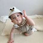 2026 Summer New Baby Sleeveless Bodysuit Cotton Infant Boy Girl Solid Sailor Collar Jumpsuit Newborn Toddler Clothes 0-24M