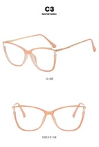 2023 New Fashion Women Anti Light Blue Cat Eye Glasses Frame Retro Hight Quality Luxury Optical Computer Reading Eyeglasses