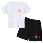 Children's Summer Sports Clothing T-shirts, Short Sleeves and Shorts for Boys and Girls Sports Outfits for Children Aged 3 to 13