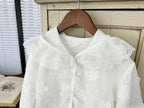 2026 Summer New Children Long Sleeve Coat Girls Flower Lace Embroidery Sunscreen Clothing Kids Toddler Hooded Cardigan Jacket