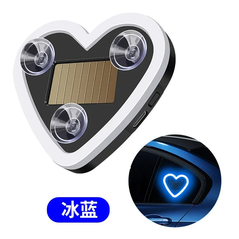 New Solar Atmosphere Light Heart-shaped Dynamic Gradient LED Fit Car Interior Ambient Light Decoration Accessory RGB