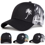 Unisex Coconut Tree Embroidery Baseball Net Caps Spring and Summer Outdoor Adjustable Casual Hats Sunscreen Hat Sports Cap