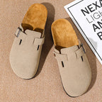 Shoes Fashion Men's Suede Mules Slippers New Women Clogs Cork Insole Sandals With Arch Support Outdoor Beach Slides Home Shoes