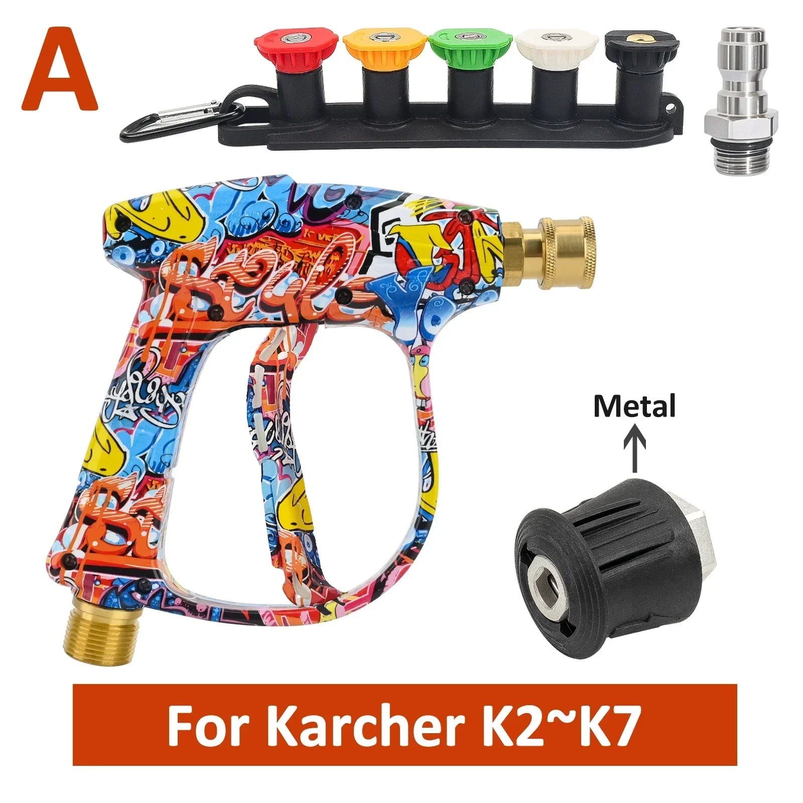Graffiti Design High-Pressure Foam Gun Set - Multi-Brand Fit