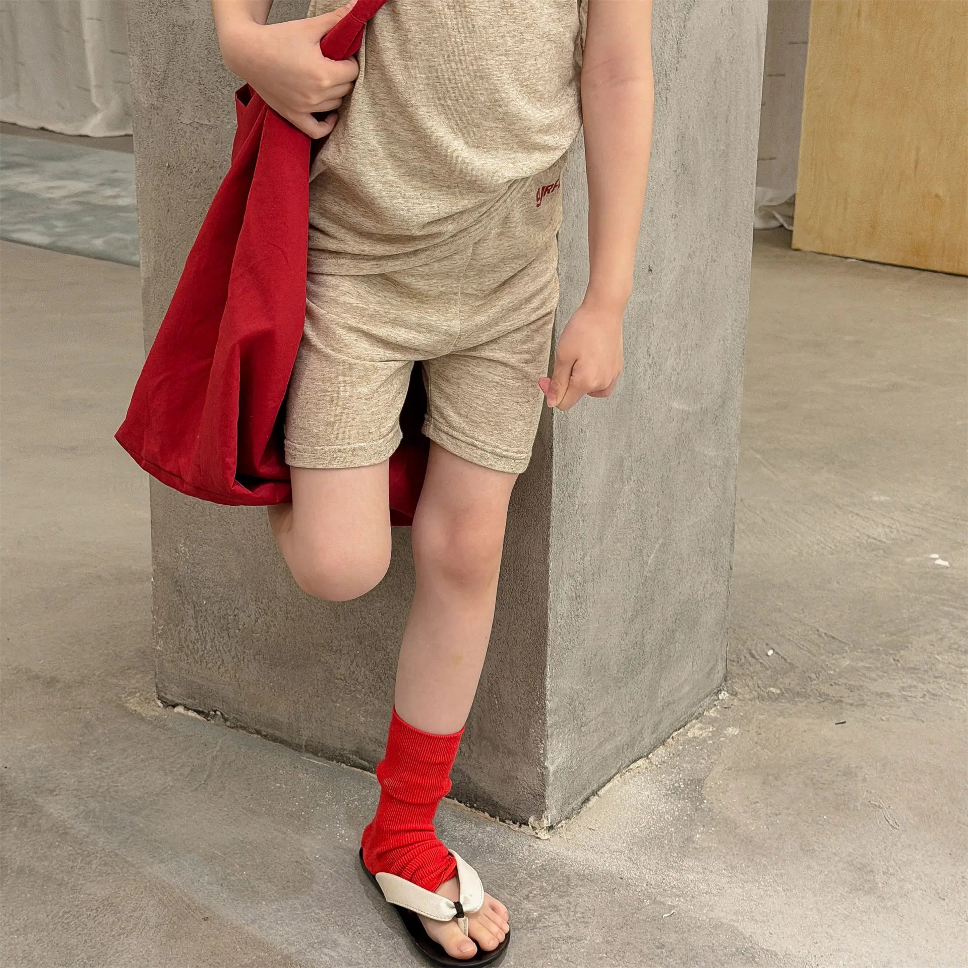 2026 Summer New Children Sleeveless Clothes Set Girls Thin Letter Print Sling Vest + Shorts 2pcs Suit Kids Cotton Outfits