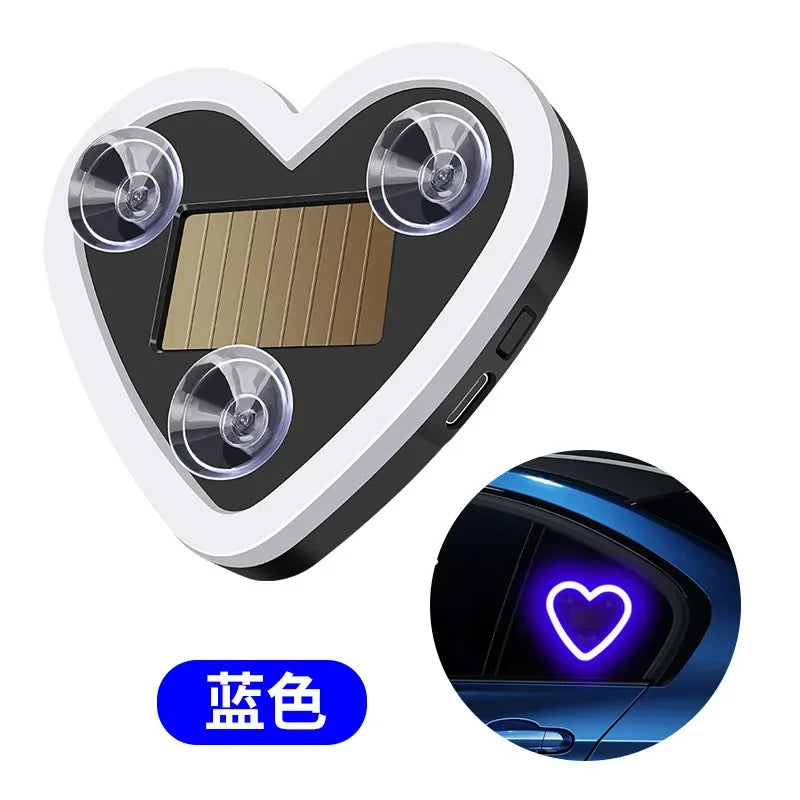 New Solar Atmosphere Light Heart-shaped Dynamic Gradient LED Fit Car Interior Ambient Light Decoration Accessory RGB